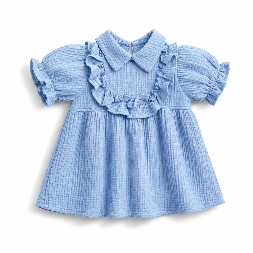 muslin crinkle frock [ yellow]